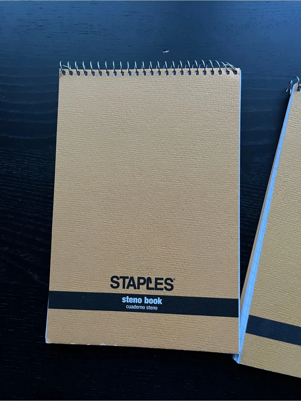 Staples Kraft Steno Book Spiral Memo Pad 6x9 Blue Ruled Gregg Line Notepad 2PK
